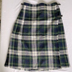 Vintage Plaid Wool Skirt Size 16